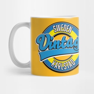 Karlstad sweden vintage style logo Mug